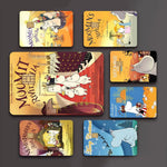 autocollants dessin animé moomins riviera carte bancaire réutilisable waterproof orange illustration classique