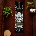 serviette bain art traditionnel japonais masque doré moderne noir blanc or