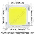 lumières led cob 5w 7000k 10000hanches 24x24mm 120degres camping portable