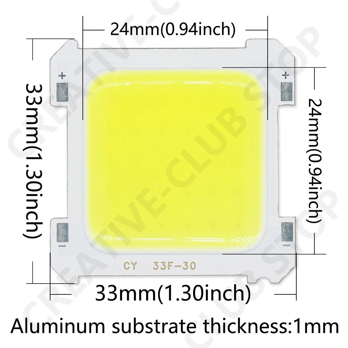 lumières led cob 5w 7000k 10000hanches 24x24mm 120degres camping portable