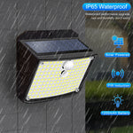 lampe solaire extérieure ip65 led noir moderne capteur mouvement autonomes