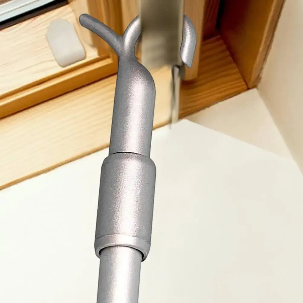 crochet télescopique argenté moderne adhésif facile rideau traction fenêtre toit ouverture aluminium lisse opaque