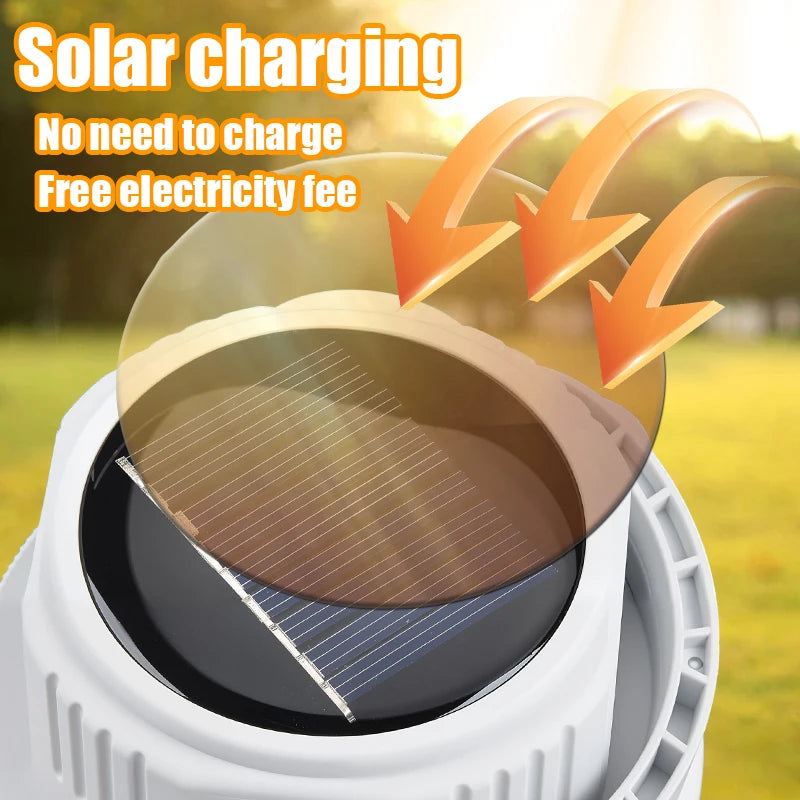 lampe solaire rechargeable portable camping ip65 led moderne annuaire suspension affichage usb