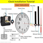 horloge murale noire cadran blanc aiguilles noires système horaire atypique
