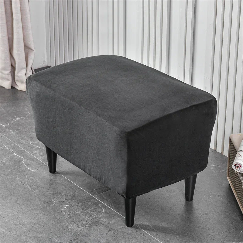 housse fauteuil club velours extensible canapé place salon coussin