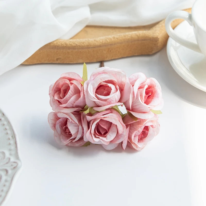 fleurs artificielles soie roses blanches couronne mariage romantique décoration intérieure anniversaire baby shower