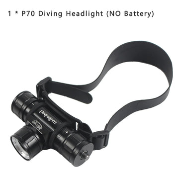 lampe torche plongée noire ceinture ajustable mode haut bas 30w led pratique compact exploration