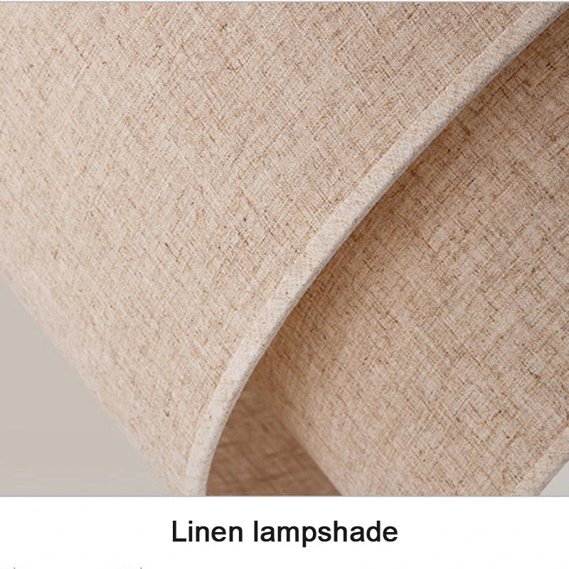 suspension lumineuse deux abat jour textile lin couleur beige noir blanc moderne minimaliste