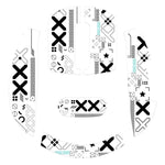 souris jeu cuir antidérapant graphique blanc moderne adhésif feuillets antidérapants cable usb bluetooth
