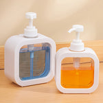 distributeur savon liquide portable orange blanc transparent moderne Pompe Couvercle Salle bains