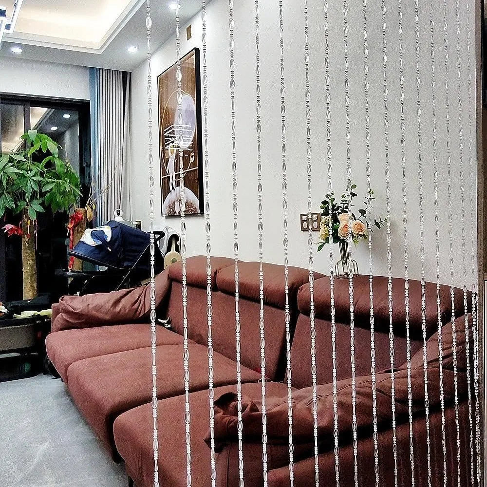 rideau marron blanc moderne hauteur 200cm largeur 100cm transparent opaques alternés