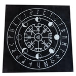 tapis polyester imperméable noir motifs religieux rituels astrologiques usage maison fête