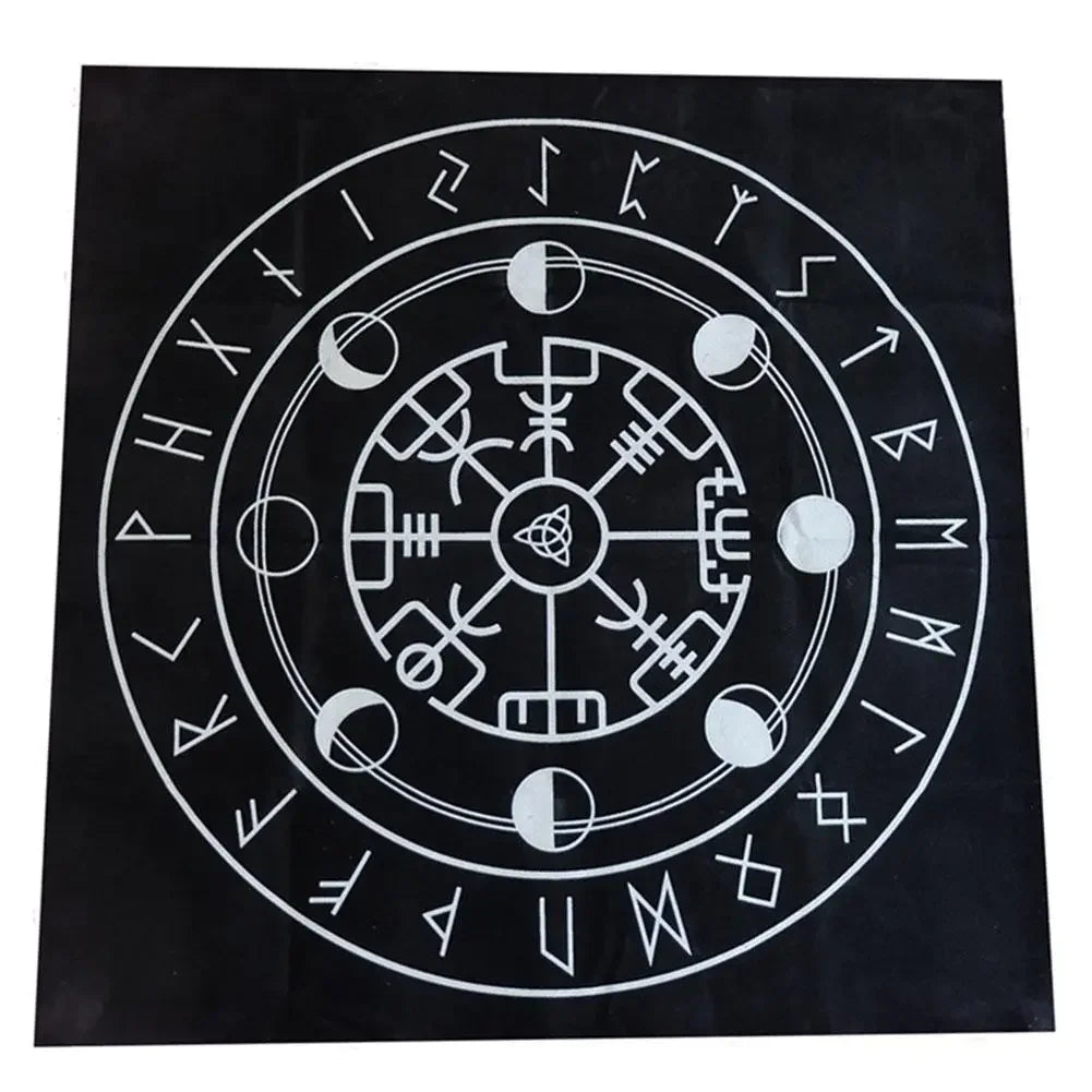 tapis polyester imperméable noir motifs religieux rituels astrologiques usage maison fête