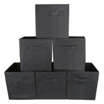 boîtes rangement pliables tissu noir modernes respectueuses environnement utilisation multiple rangement stockage poignées incluses