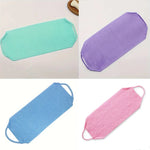 gant bain exfoliant bleu vert violet rose blanc durable réutilisable absorbant