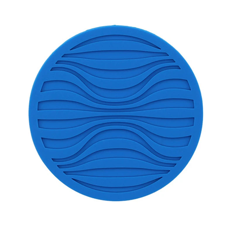 protector pad silicone moderne rayures bleu gris vert noir respectueux environnement 10cm