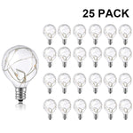ampoules led g40 fil cuivre transparentes dorées opalescentes vintage e12 25pcs 2700k 3v