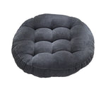 coussin rond velours polyester vert foncé jaune clair bleu foncé moderne confortable