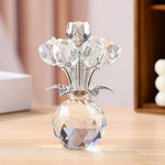 bouquet fleurs artificielles cristal rouge jaune rose bleu vert violet blanc moderne transparent