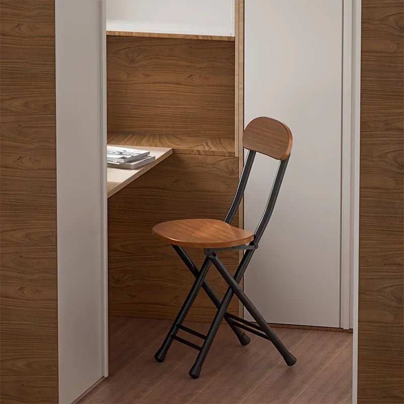 chaise pliante moderne bois naturel finition lisse assise ovale portable durable minimaliste