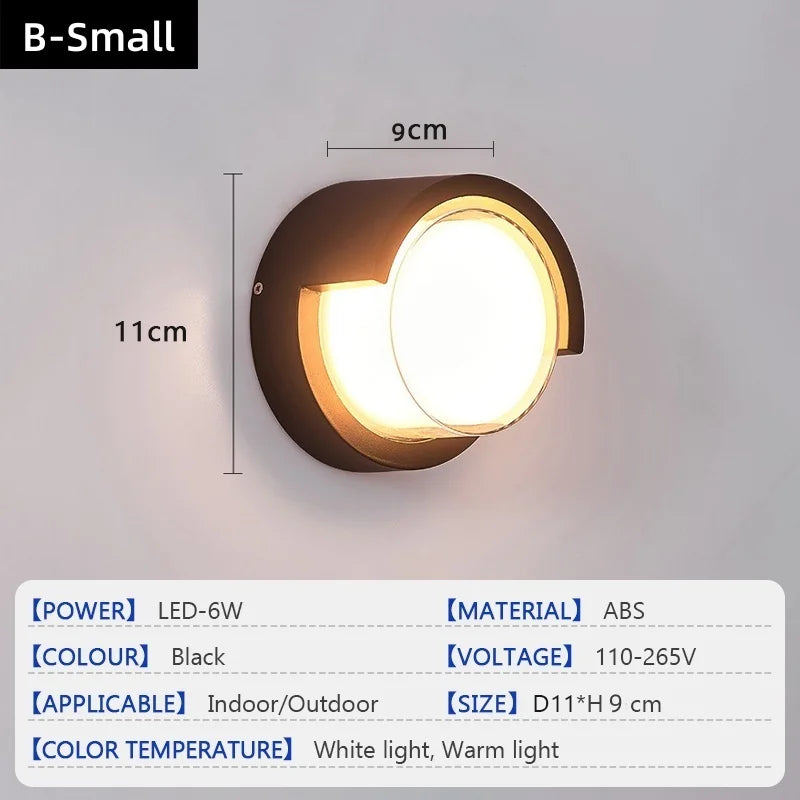 lampes murales extérieures modernes led ip65 étanches noir blanc minimaliste