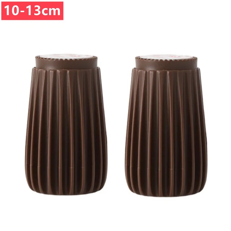 protections antitremblement adhésives pieds meubles jaune marron riblées cannelées modernes minimalistes 8cm 10 13cm
