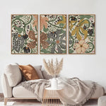 affiches murales modernes abstraites florales set deco chambre salon vertical