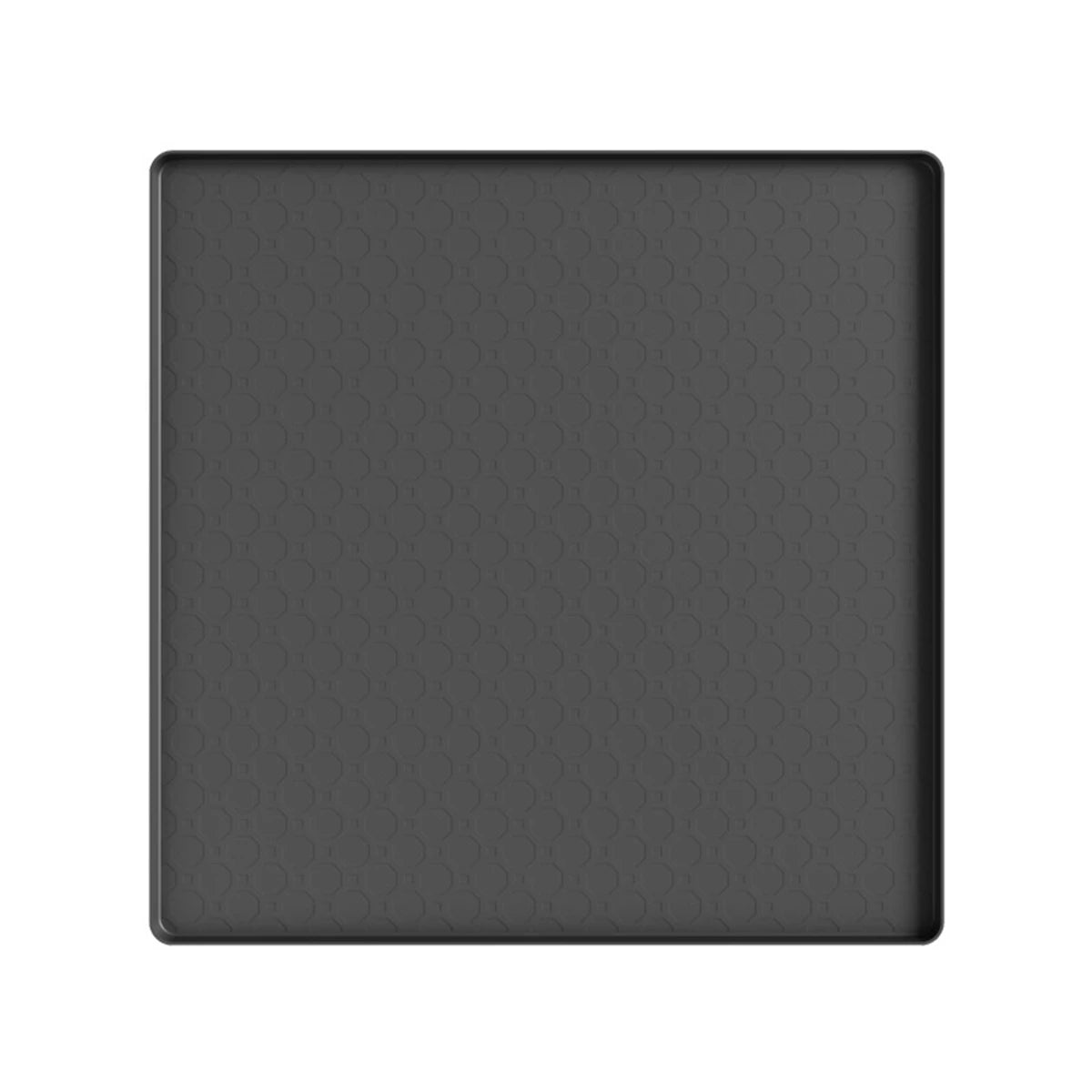 tapis silicone anti dérapant moderne plateau protection sol 50x50cm bord surélevé gris noir