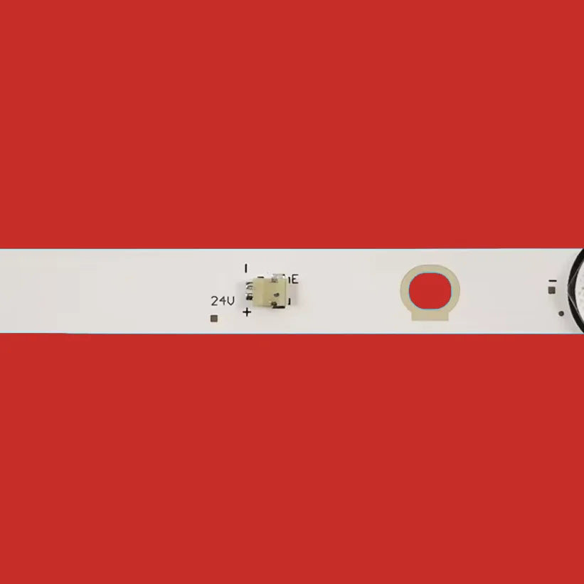 barre lumineuse led blanc rouge industrielle 801mm leds connecteur eléctrique