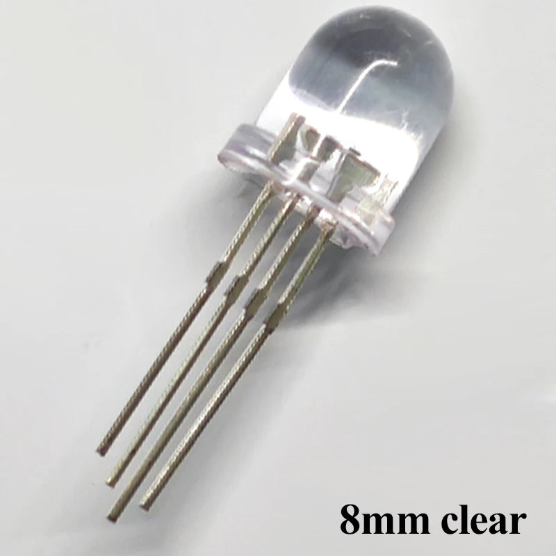 led rgb ws2812b 5mm transparente adressable pixel bricolage électronique projet lumière néon