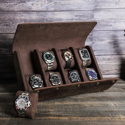 Boîte à montres en cuir véritable pour homme - vue d'ensemble