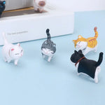 figurines chats cartoon mignon colliers gris noir blanc orange bébé animaux