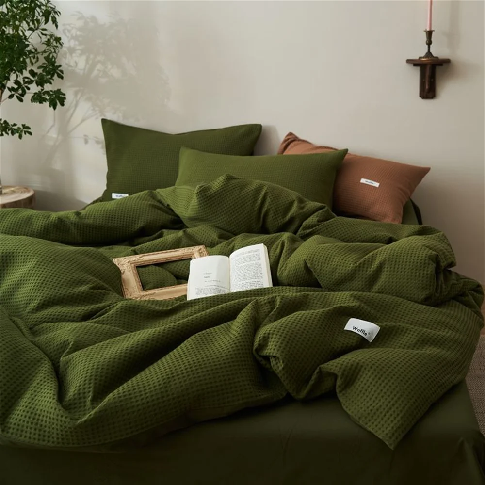 Drap et taies d'oreiller assortis en sergé