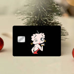 autocollants cartes bancaires waterproof dessin animé betty boop romantique rébellions pop art papier adhésif