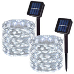 guirlande lumineuse solaire extérieure fil cuivre led étanche décoration jardin patio spikes couleur or
