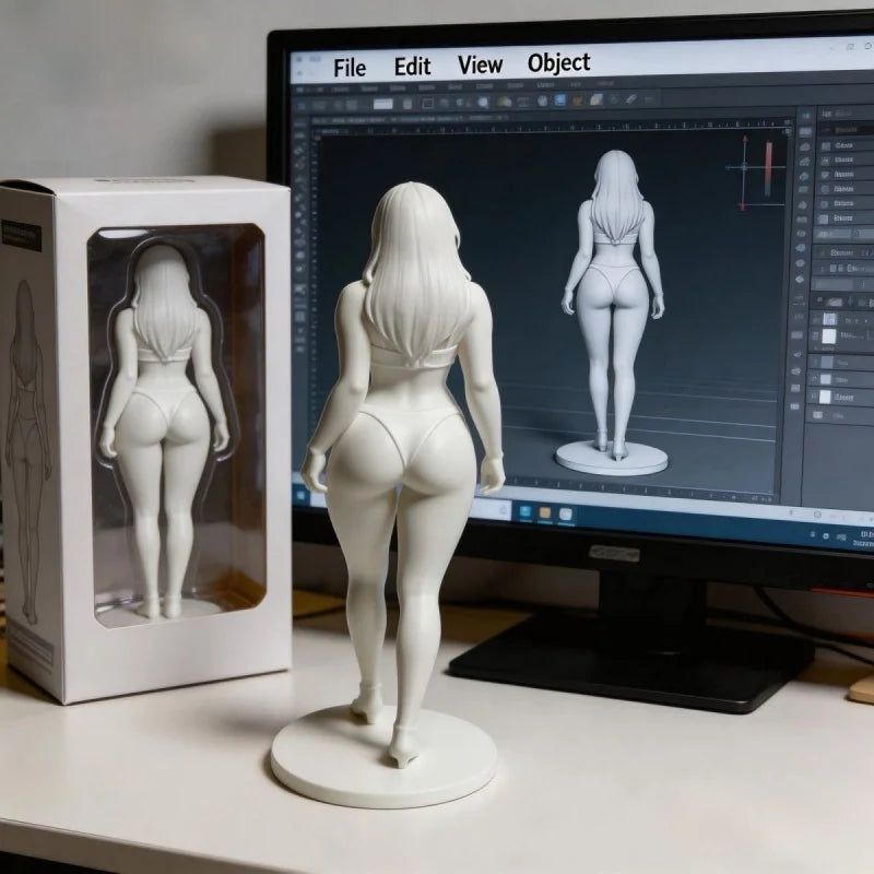 statue 3d résine fille bikini cheveux longs décoration maison original pure desire