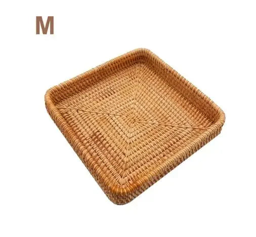 corbeille marron clair tressée traditionnelle respectueuse environnement stockage portable rotin multifonctionnelle domestique hotelière serviettes