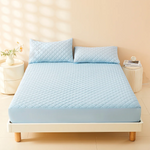 protège matelas bleu marine doux antibactérie imperméable 30cm quilté moderne