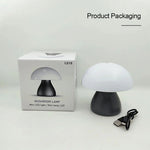 lampe table led champignon blanc noir moderne charge tactile usb chambre coucher minimaliste