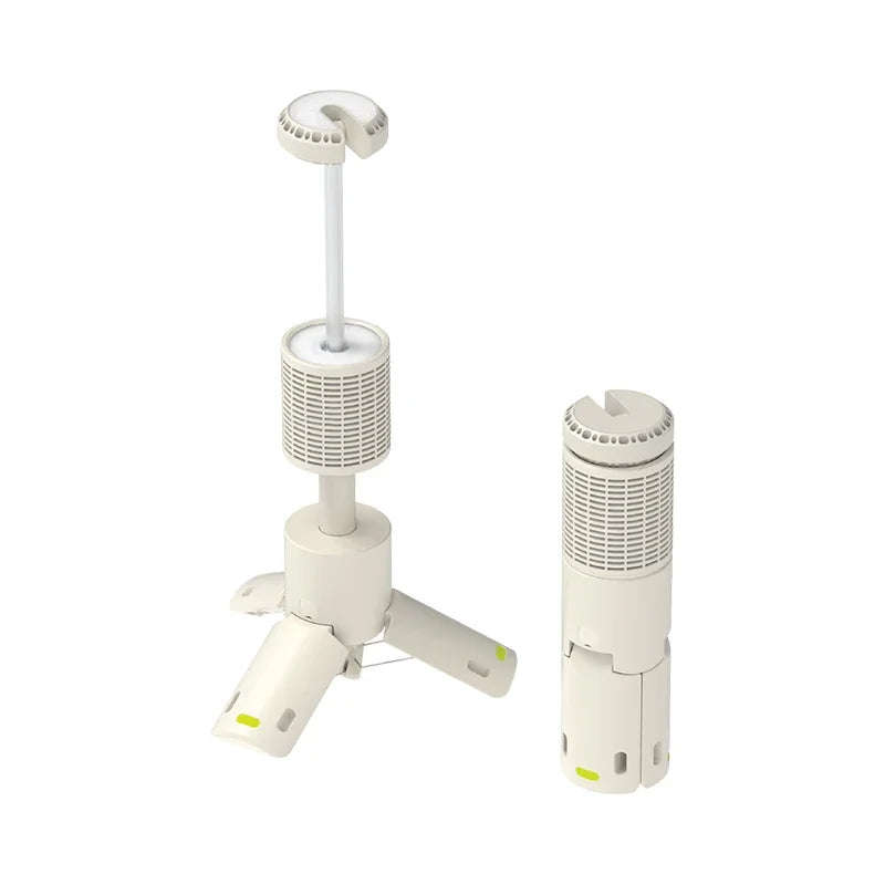 lampe solaire portable led vert blanc télescopique rechargeable trépied base magnétique camping randonnée aventure