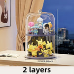 présentoir rotatif transparent moderne organiser figurines anime boîte collectionneur étanche poussière spacieux maison