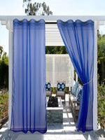 rideau extérieur pergola transparent polyester métalliques blanc beige bleuextérieurDecorationJaponaisCoreen