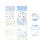 rubans adhésifs décoratifs fleurs vintage blanc bleu vert rose marron violet points floral scrapbooking