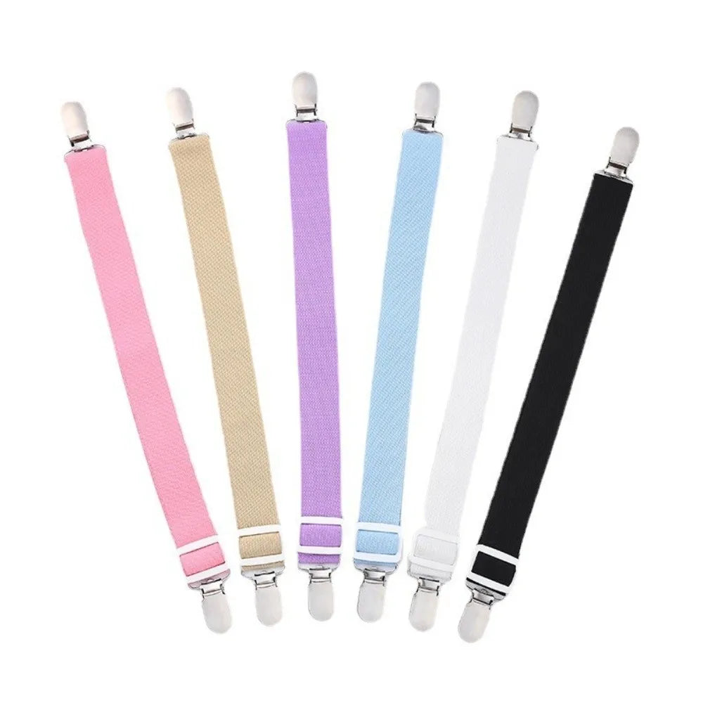 clips suspension tissu uni rose beige violet bleu clair blanc noir modernes réglables anti