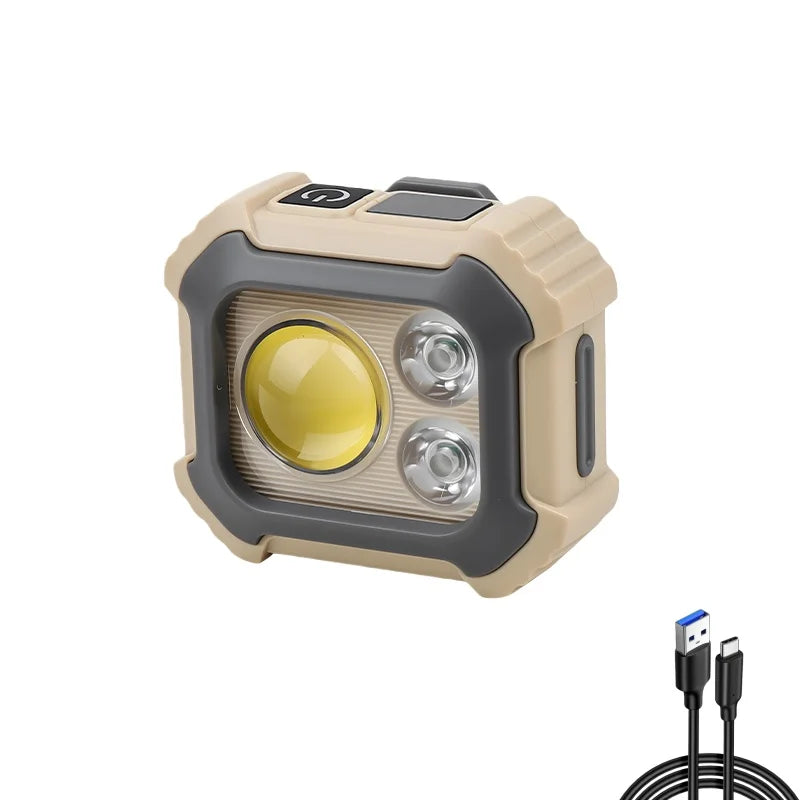 lampe frontale led tactique rechargeable bande élastique clip casquette trépied inclusécran affichage