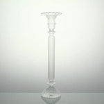 bougeoir verre moderne orange vert jaune rayures bordure ondulée transparent élégant décoration maison chandelle