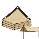 toile protection solaire beige clair rayures horizontales moderne piquets noirs 2x2m 2x3m 2x5m