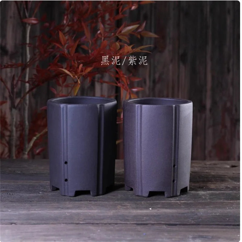 Cache pot céramique moderne rouge beige noir texture granulée fleur plante verteintérieur decoration