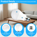 lot ampoules led boule blanche mate base b22 maison salon chambre moderne