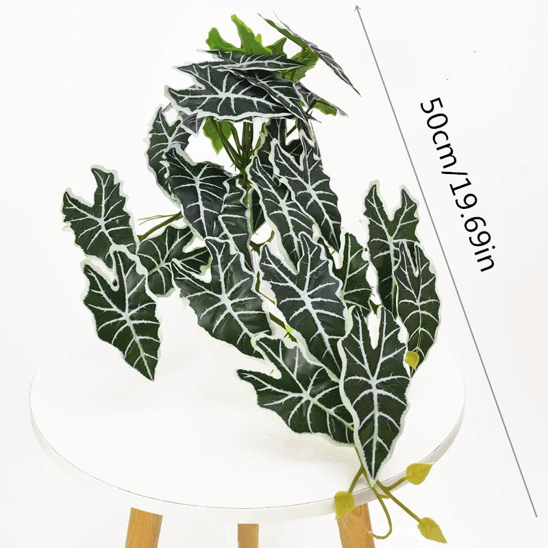 plantes artificielles feuilles vertes modernes sans pot extérieures 58cm 50cm